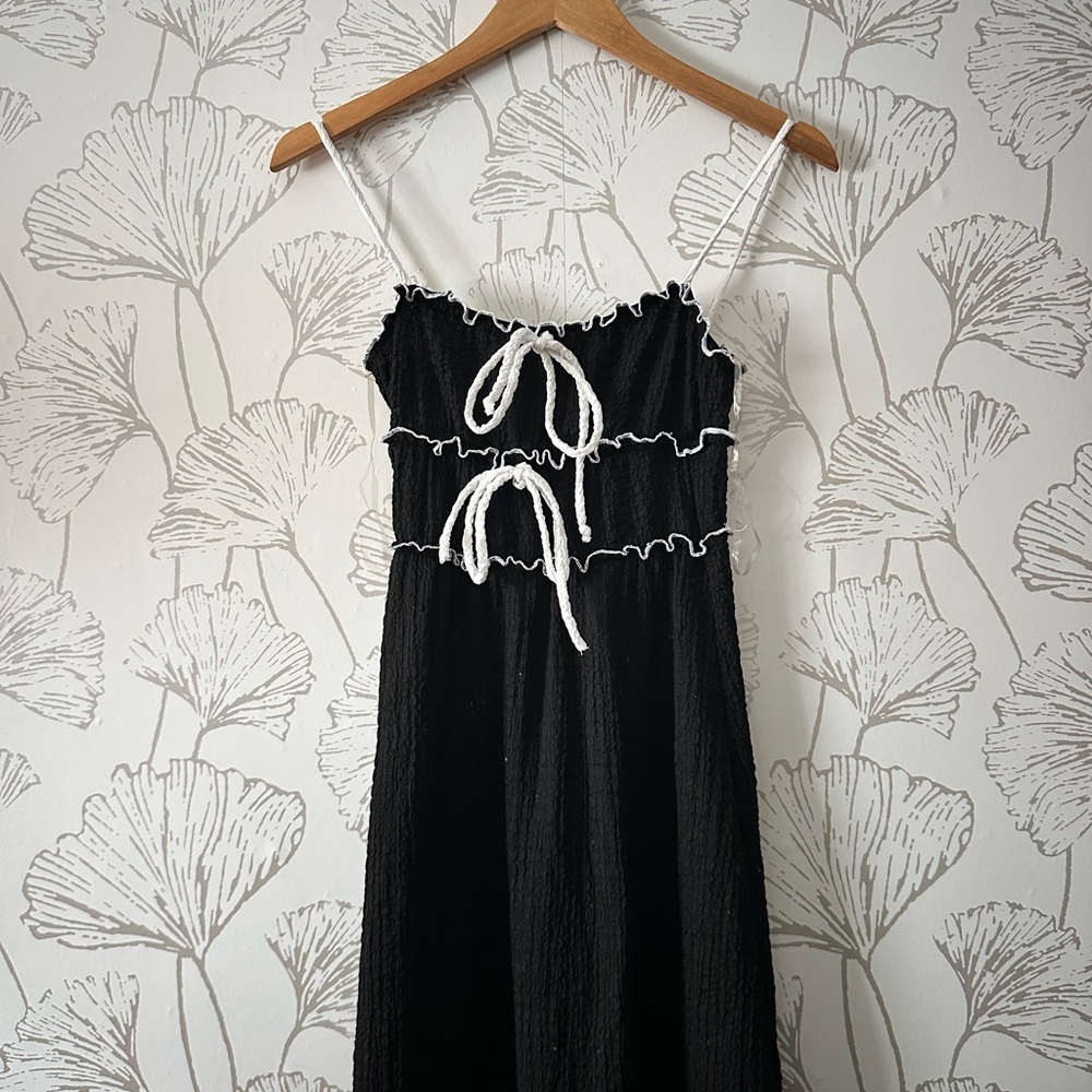 Black Dress with White Trim